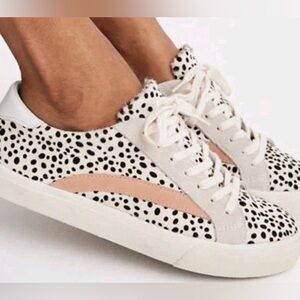Never used women’s Madewell low-top Sneakers in leather and calf hair